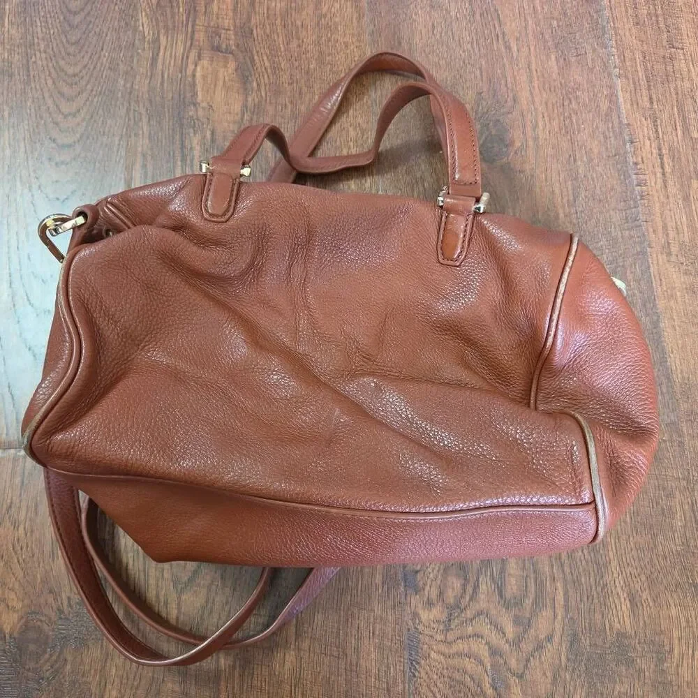 Tory Burch Boston Pebbled Leather Satchel